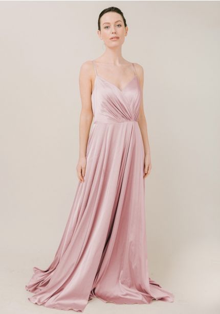 Draped Satin Bridesmaid Dress