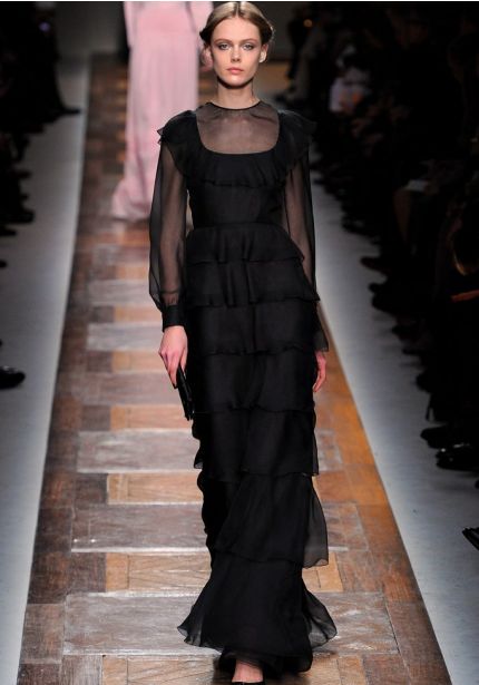 Tiered Ruffle Evening Gown