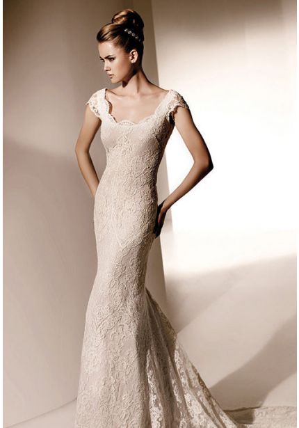 Embroidered Mermaid Wedding Dress