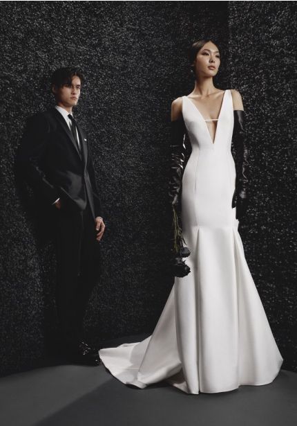Mikado Wedding Dress With Low Back