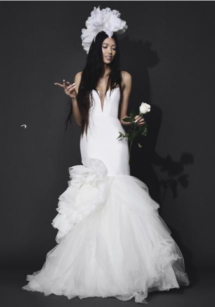 Mikado Ruffle Wedding Dress