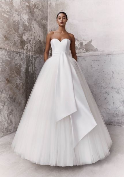 Graphic Sash Ball Gown