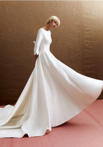 Backless Mikado Wedding Dress