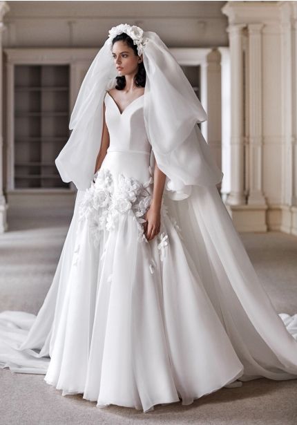 Floral Bouquet Wedding Dress