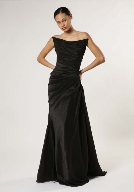 Draped Organza Gown
