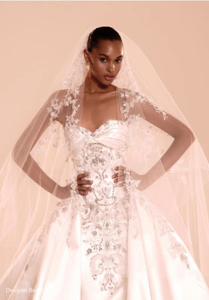 Embellished Satin Ball Gown