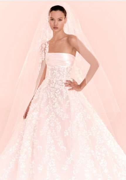 Beaded Strapless Wedding Dress